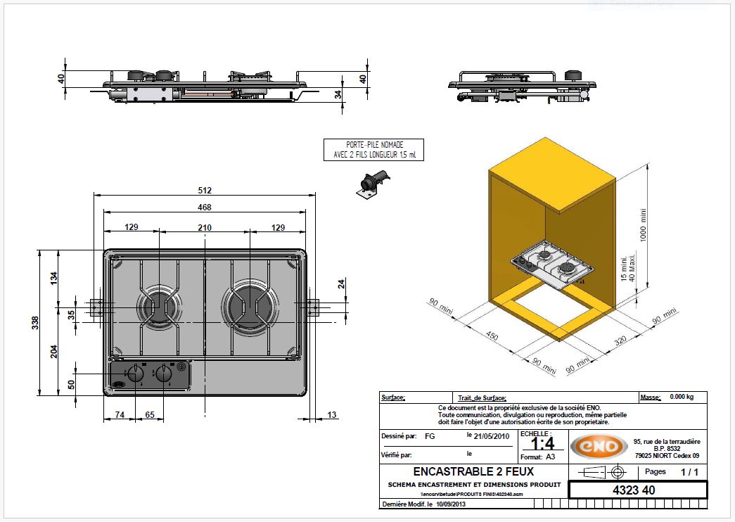 ENO MASTER2 COOKTOP 2 BURNER HOB 432341 Marine Trade Supplies