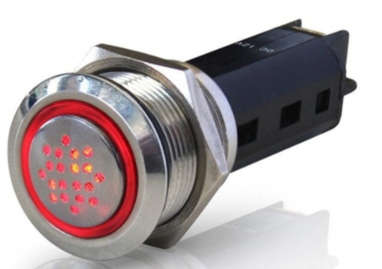 HELLA SS BUZZER WITH RED LED RING 12V Marine Trade Supplies