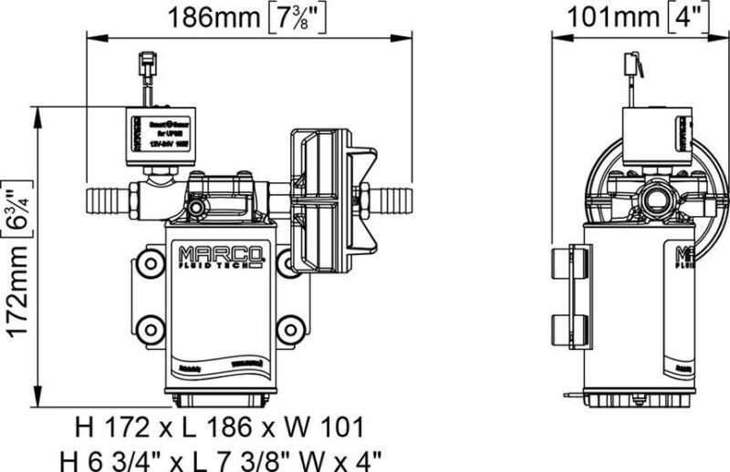 MARCO UP3/E PUMP 12/24V 15L/M - Image 2