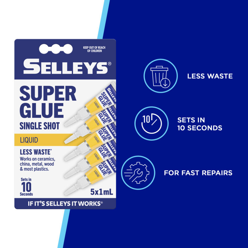SELLEYS SUPER GLUE SINGLE SHOT 5X1ML (12)