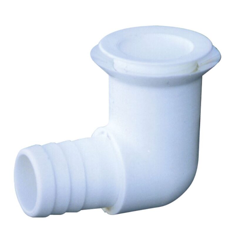 DRAIN FLUSH PLASTIC 3/4" H/T 90 DEG