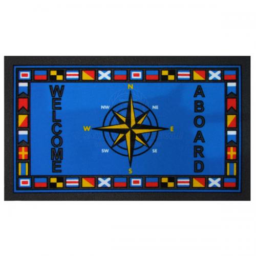 DOORMAT COMPASS ROSE 40X68CM RECTANGLE