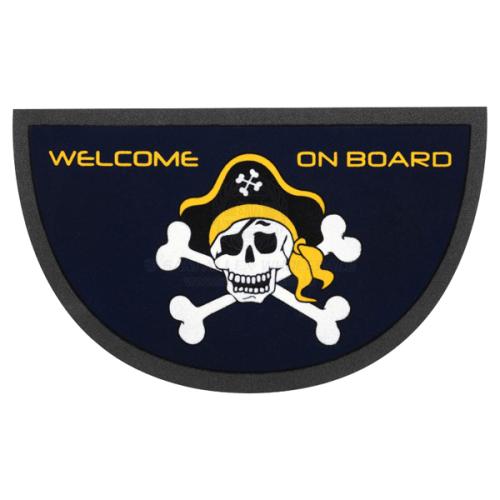 DOORMAT PIRATE MOTIF SEMI-CIRCLE 680 x 400MM