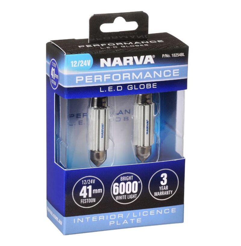 NARVA 12/24V 41MM FESTOON LED TWIN PACK