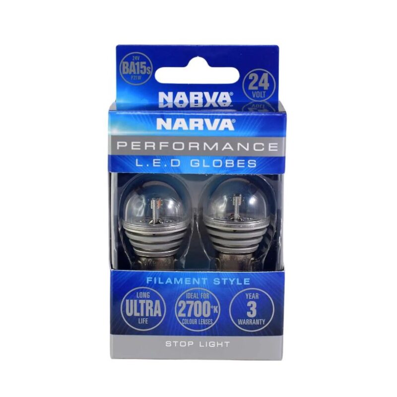 NARVA 24V BA15S P21W LED GLOBES
