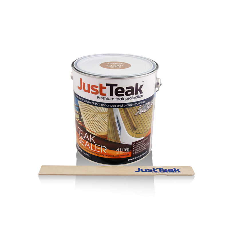 JUST TEAK SEALER CLEARTONE 4L & STIRRER (4)