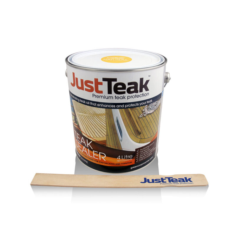 JUST TEAK SEALER NATURAL 4L & STIRRER (4)