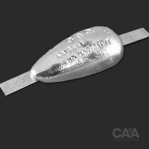 7" TEARDROP ANODE 2.2KG GAL LONG STRAP