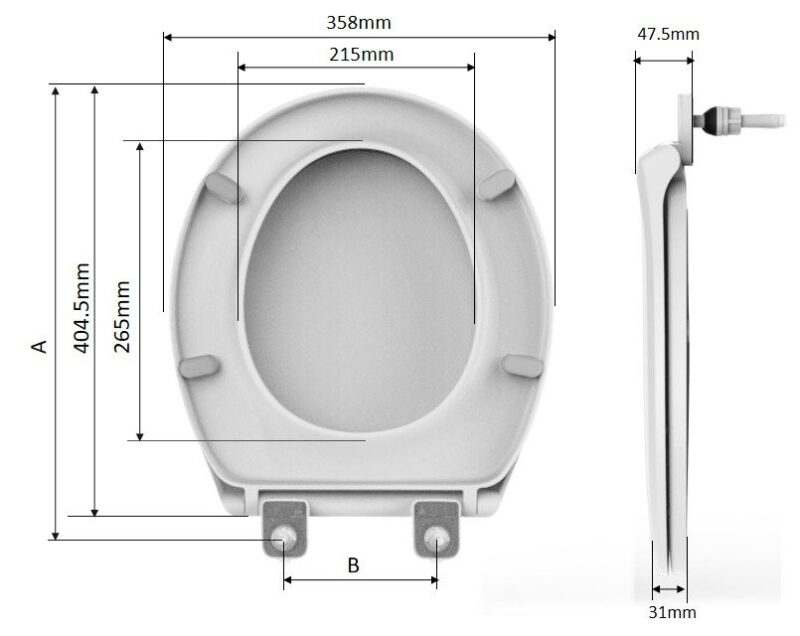 SEAFLO REGULAR TOILET SEAT AND LID
