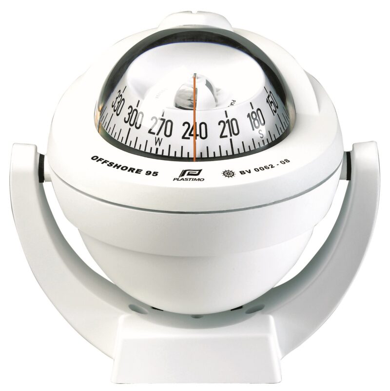 PLASTIMO COMPASS OFFSHORE 95 BRACKET MOUNT CONICAL WHITE