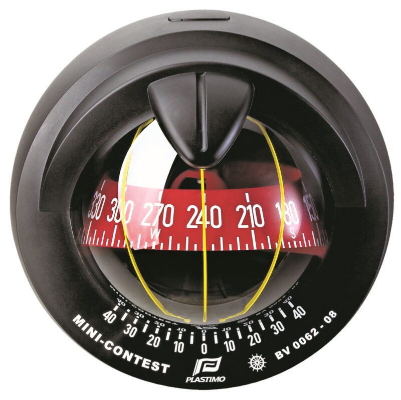 PLASTIMO COMPASS MINICONTEST BLACK 81MM RED CARD