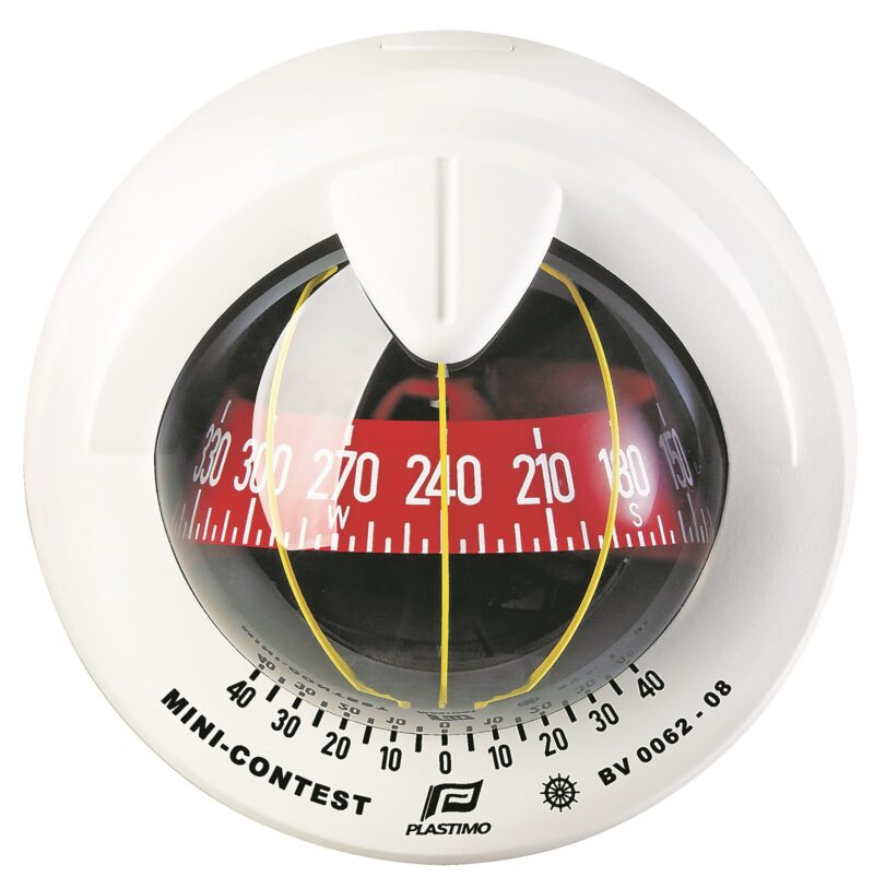 PLASTIMO COMPASS MINICONTEST WHITE 81MM RED CARD