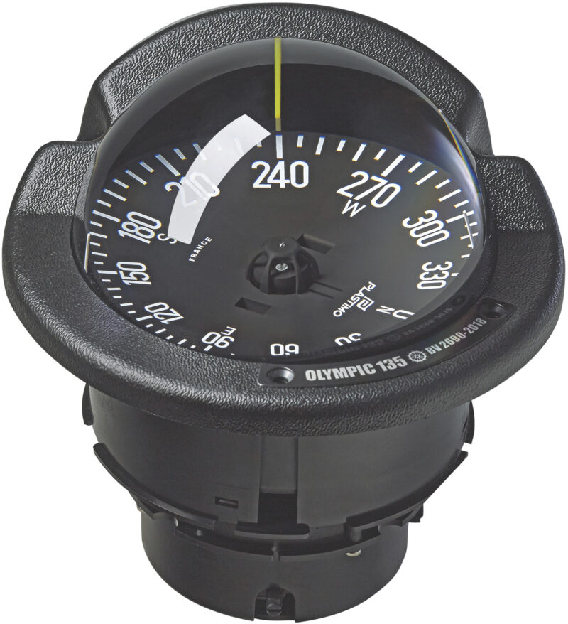 PLASTIMO COMPASS OLYMPIC135 FLUSH MNT BLACK/BLACK CARD