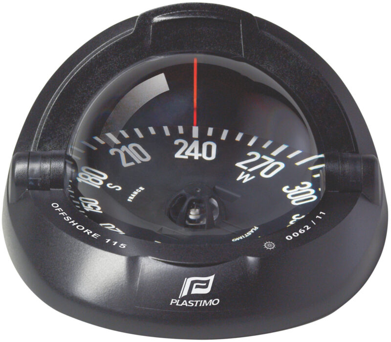 PLASTIMO COMPASS OFFSHORE 115 BLACK FLAT CARD