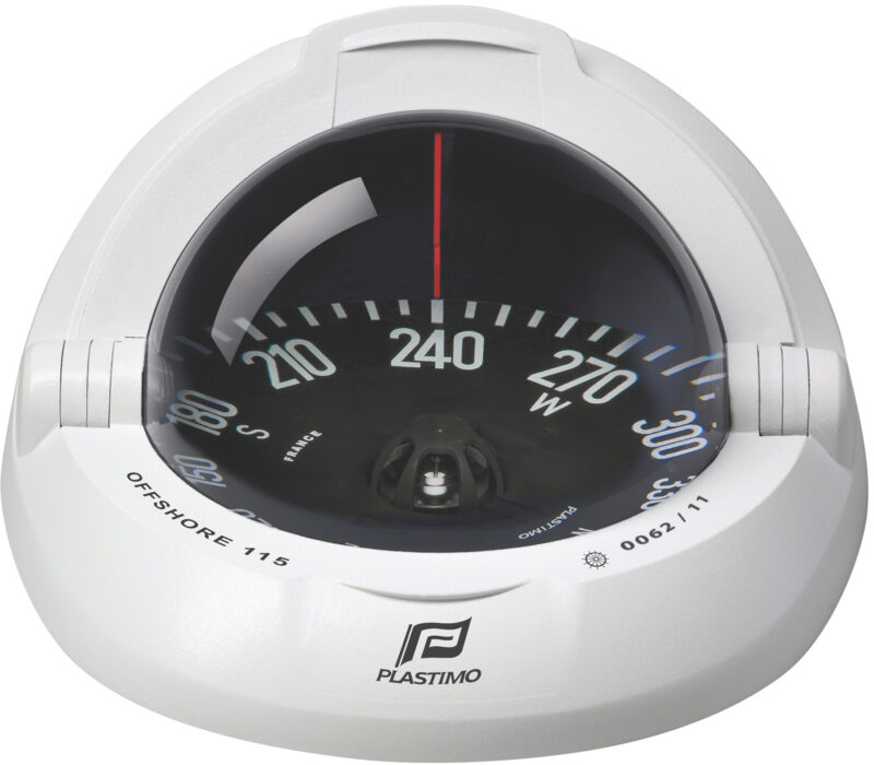 PLASTIMO COMPASS OFFSHORE 115 FLUSH WHITE FLAT BLACK CARD