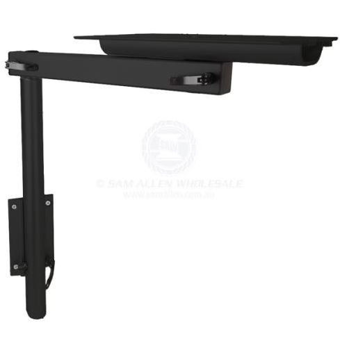 TABLE PEDESTAL FOLD DOWN REMOVE SIDE MNT BLACK