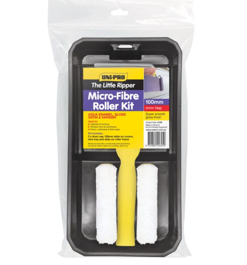 UNI-PRO MICROFIBRE ROLLER KIT 4MM NAP 10