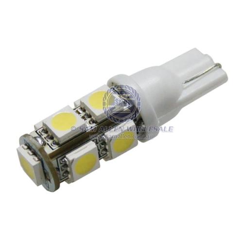 T10-9PCS SMD LED SUIT AUTO LIGHTS 12V 125LM COOL WHITE SOLD
