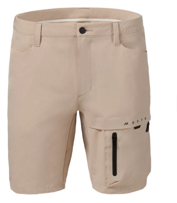 MUSTO EVOLUTION DECK SHORT STRETCH 38 LIGHT STONE