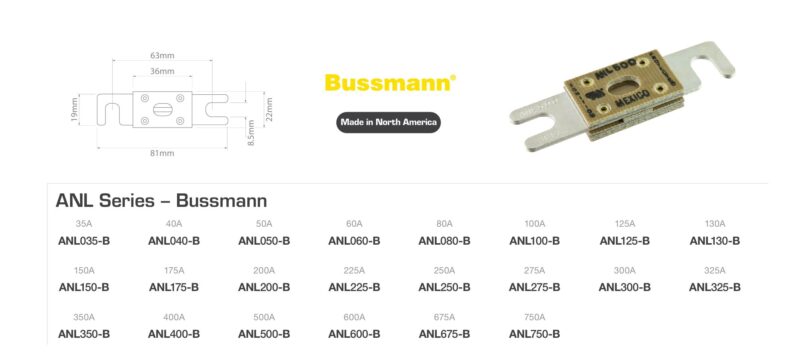 ANL FUSE 35A BOLT IN