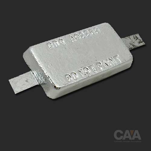 ZN ANODE RECT 25X3 GAL STRAP 1.9KG