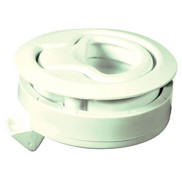 CATCH FLUSH PULL WHITE PLASTIC 7-12MM SO