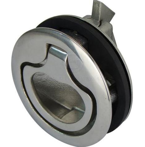 LATCH FLUSH 62MM ROUND STAINLESS STEEL