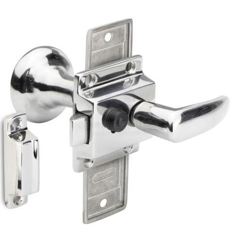 STAINLESS STEEL RIM LATCH SET SURFACE MOUNT