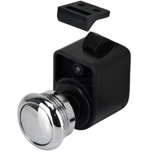 PUSH BUTTON DOOR SET SILVER 19MM TO 25MM