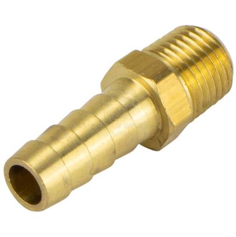 HOSE TAIL 1/4" NPT- 10MM TAIL BRASS
