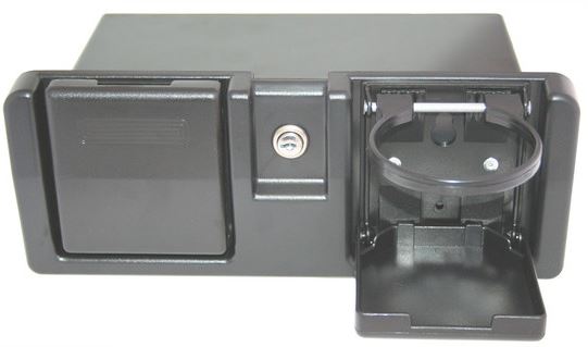 GLOVE BOX DELUXE BLACK DRINK HOLDERS
