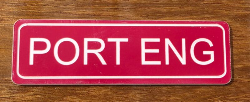 SIGN - PORT ENG - RED/WHITE SMALL