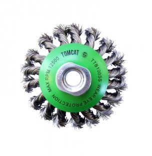 100MM TWISTKNOT BEVEL BRUSH 0.5MM 316