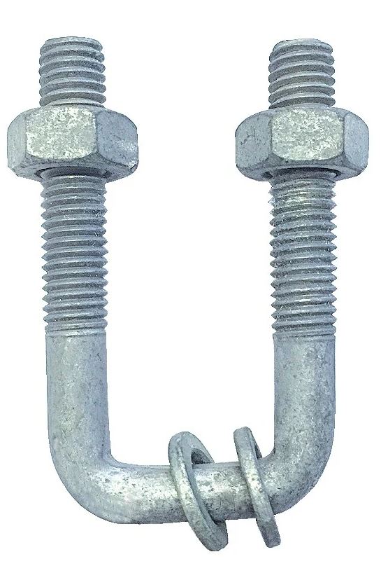 1/2" X 3"  W X 6" L SQUARE TRAILER U BOLT (4)
