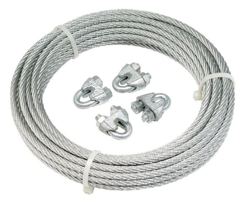 BRAKE CABLE GALV 4MM X 10M INC WIRE GRIP