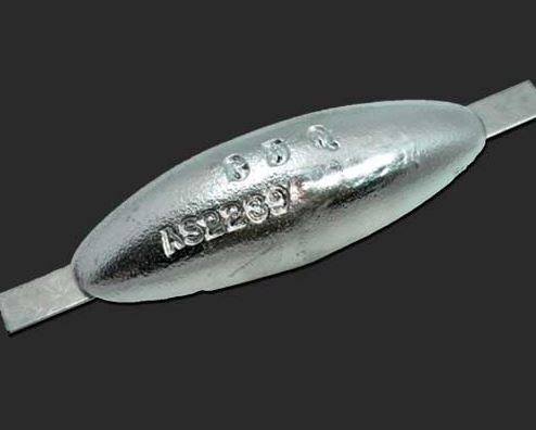 9" TEARDROP ANODE 2.5KG LONG STRAP 330MM