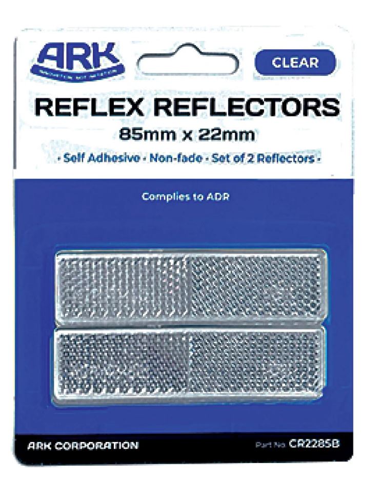 ARK CLEAR REFLECTOR 22X85MM PAIR