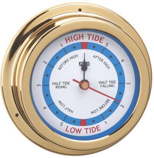 TIDE CLOCK BRASS 120MM