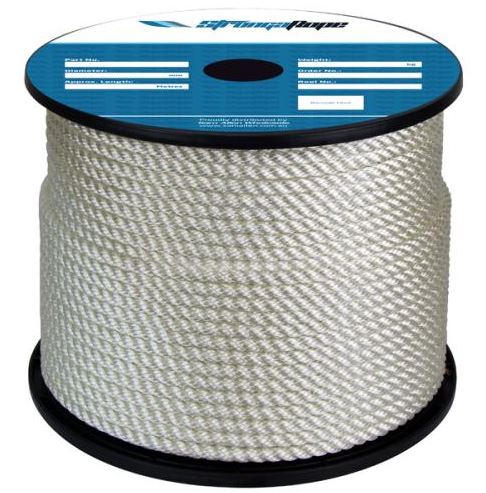 ROPE NYLON 6MM 3 STRAND REEL 250M