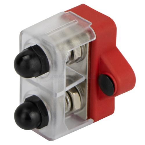 TERMINAL STUD RELAXN DOUBLE INSL INC LINK & COVER M6 RED