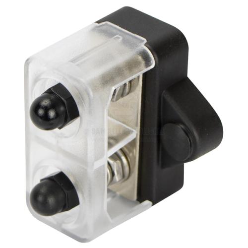 TERMINAL STUD RELAXN DOUBLE INSL INCL LINK & COVER M8 BLACK
