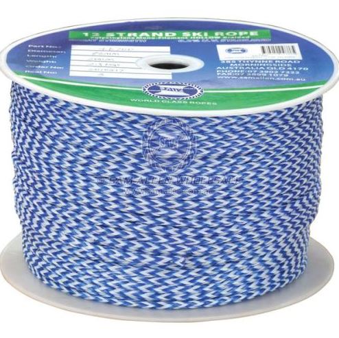 SKI ROPE 12MM PE MONO 16 STRAND PER MTR