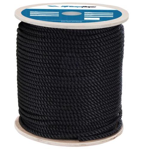 ROPE BLACK POLY 16MM 3 STRAND PER METER (100)