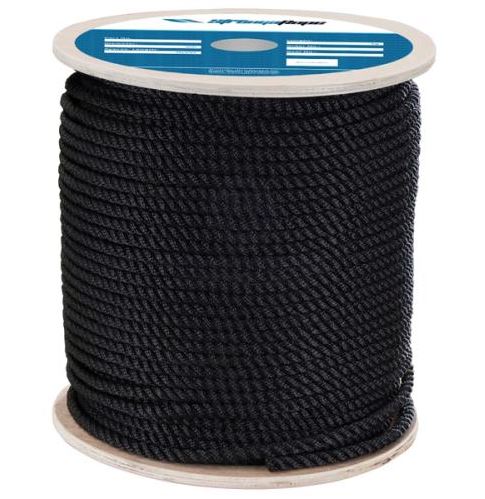 ROPE BLACK POLY 18MM 3 STRAND PER METER (100)