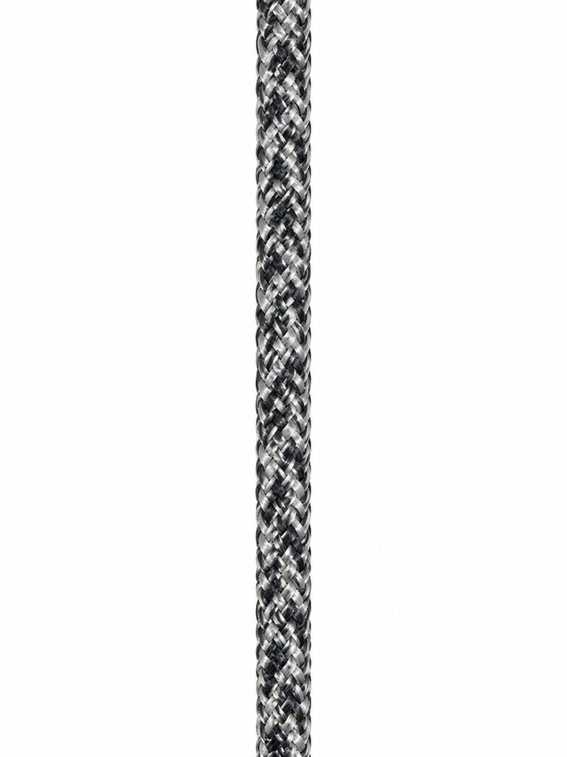 BOWLINE BRAID BLEND 10MM WHITE / BLACK PER MTR