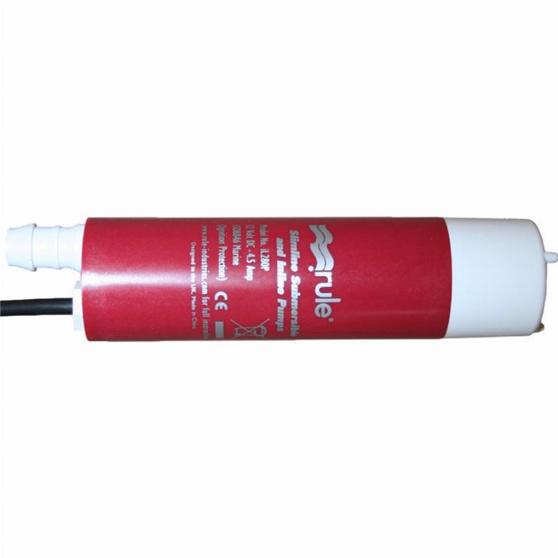 RULE DELUX IN-LINE PUMP 12V 280GPH