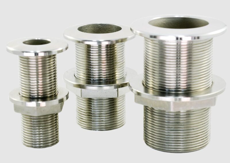 25 MM SS THRUHULL SKIN FITTING 2205 SS BSP BODY & NUT