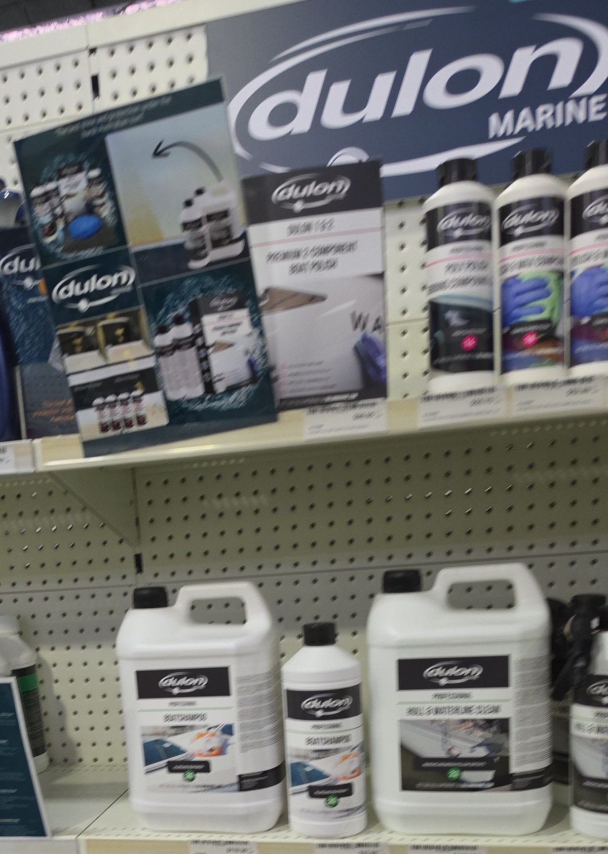 Dulon Marine product shelf with Dulon Marine header at Marine Trade Supplies & Chandlery, The Boat Works Coomera