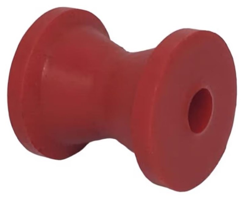 3 inch red polyurethane bow roller at Marine Trade Supplies Coomera
