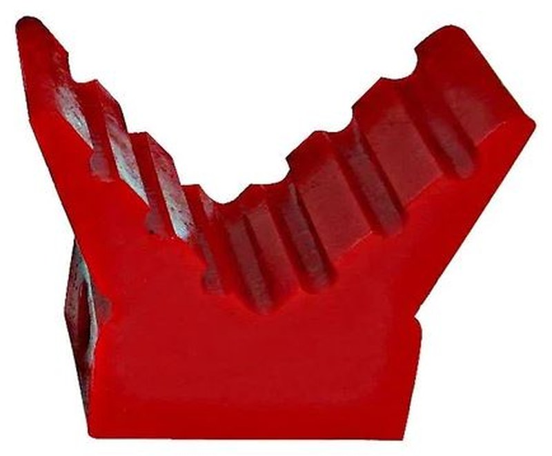 5 inch red polyurethane V block at Marine Trade Supplies Coomera